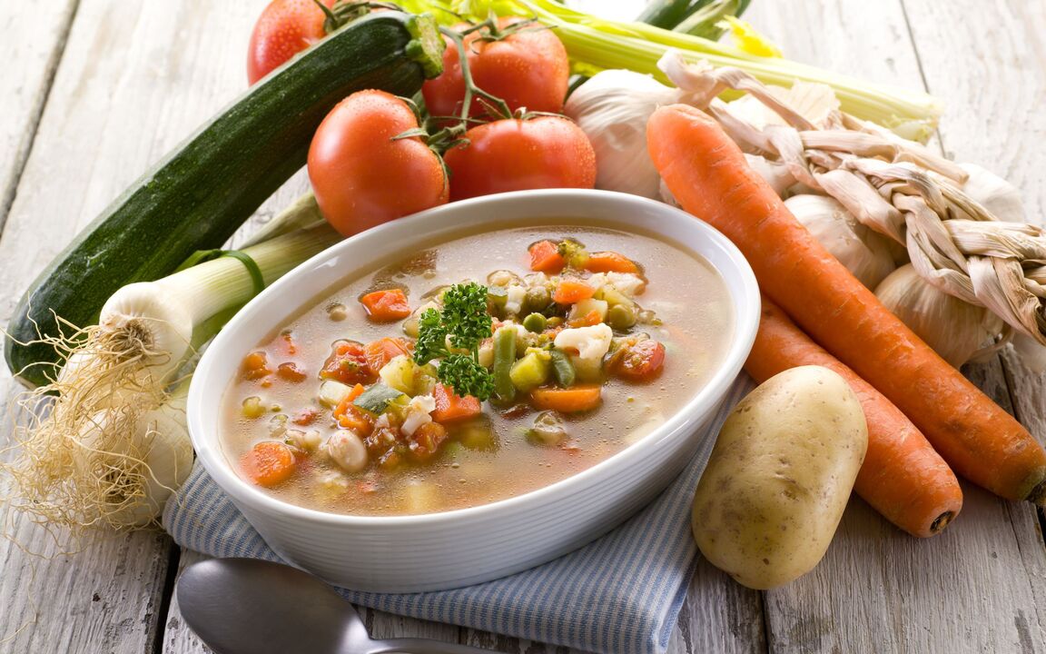 sopa de legumes para gastrite