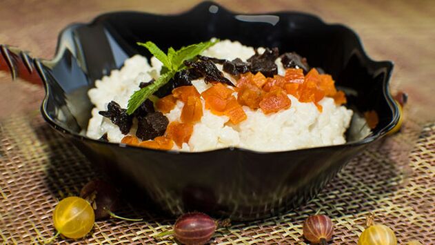 Mingau com frutas